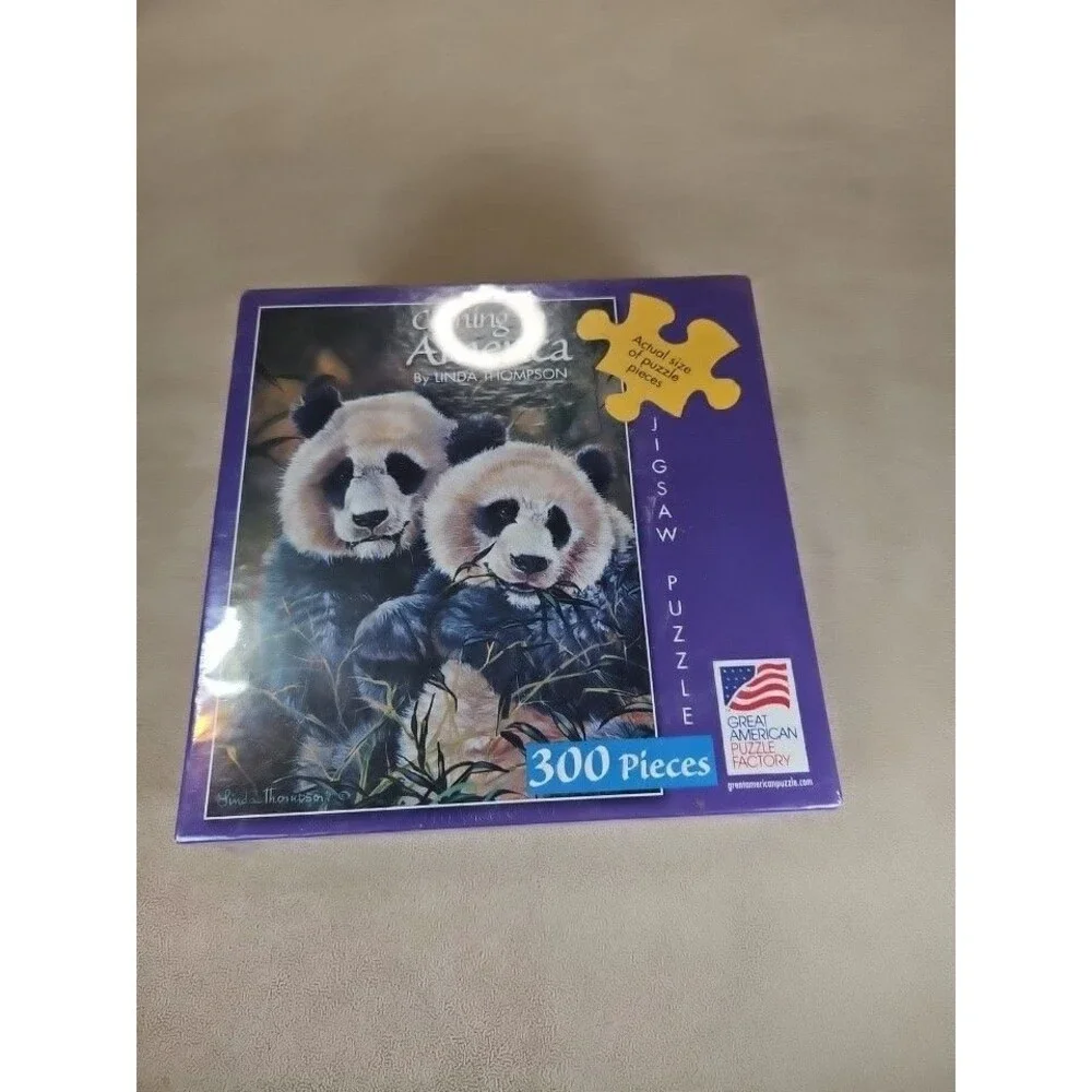 Panda Puzzle 300 Large Oversized Pieces Great American Puzzle Factory New Sealed